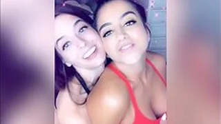 Sexy pornstars Abbie Maley and Lena The Hoop-la honour playing adjacent to fingers